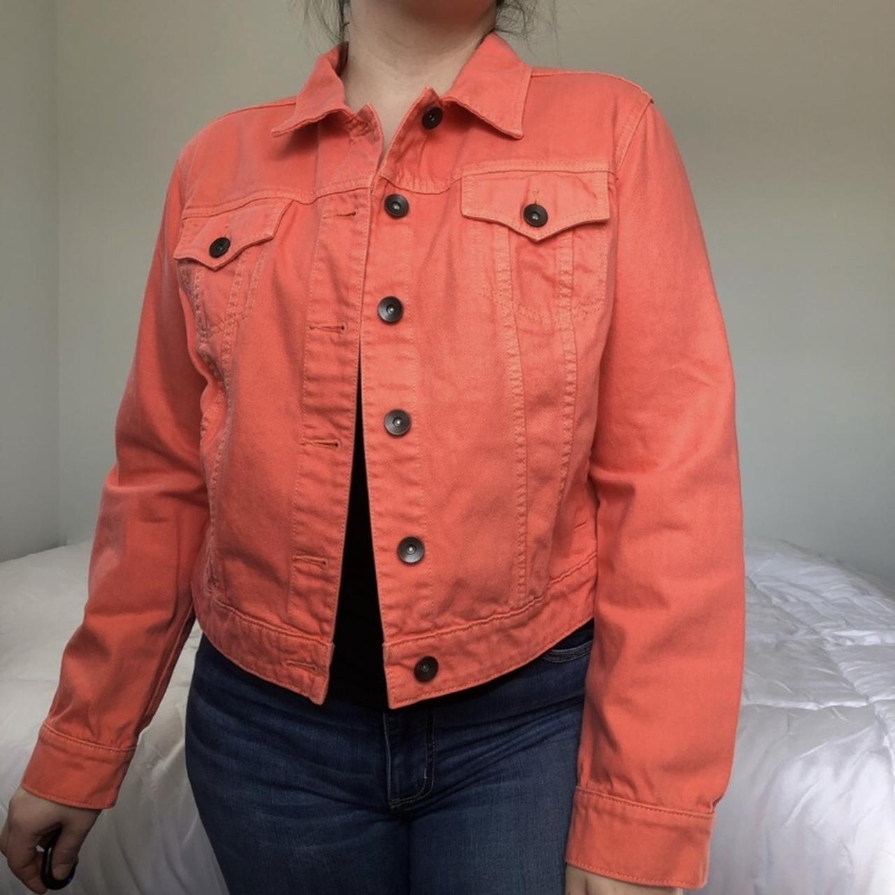 coral denim jacket