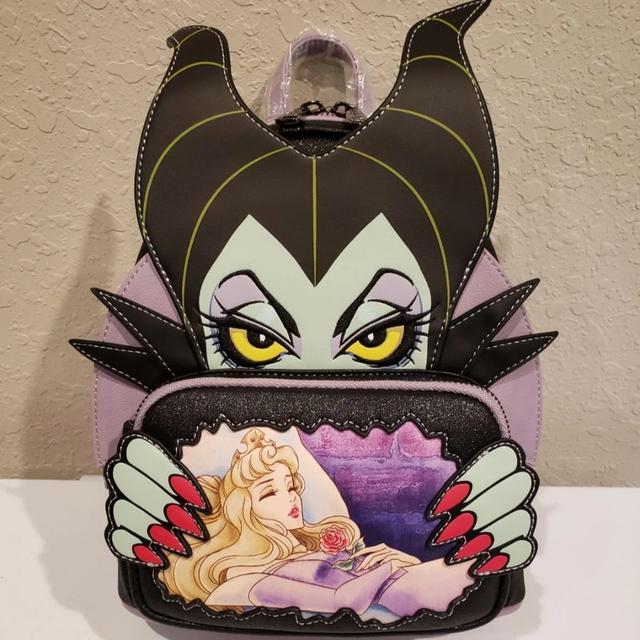 Loungefly Disney Sleeping Beauty / Maleficent Pink A - Depop