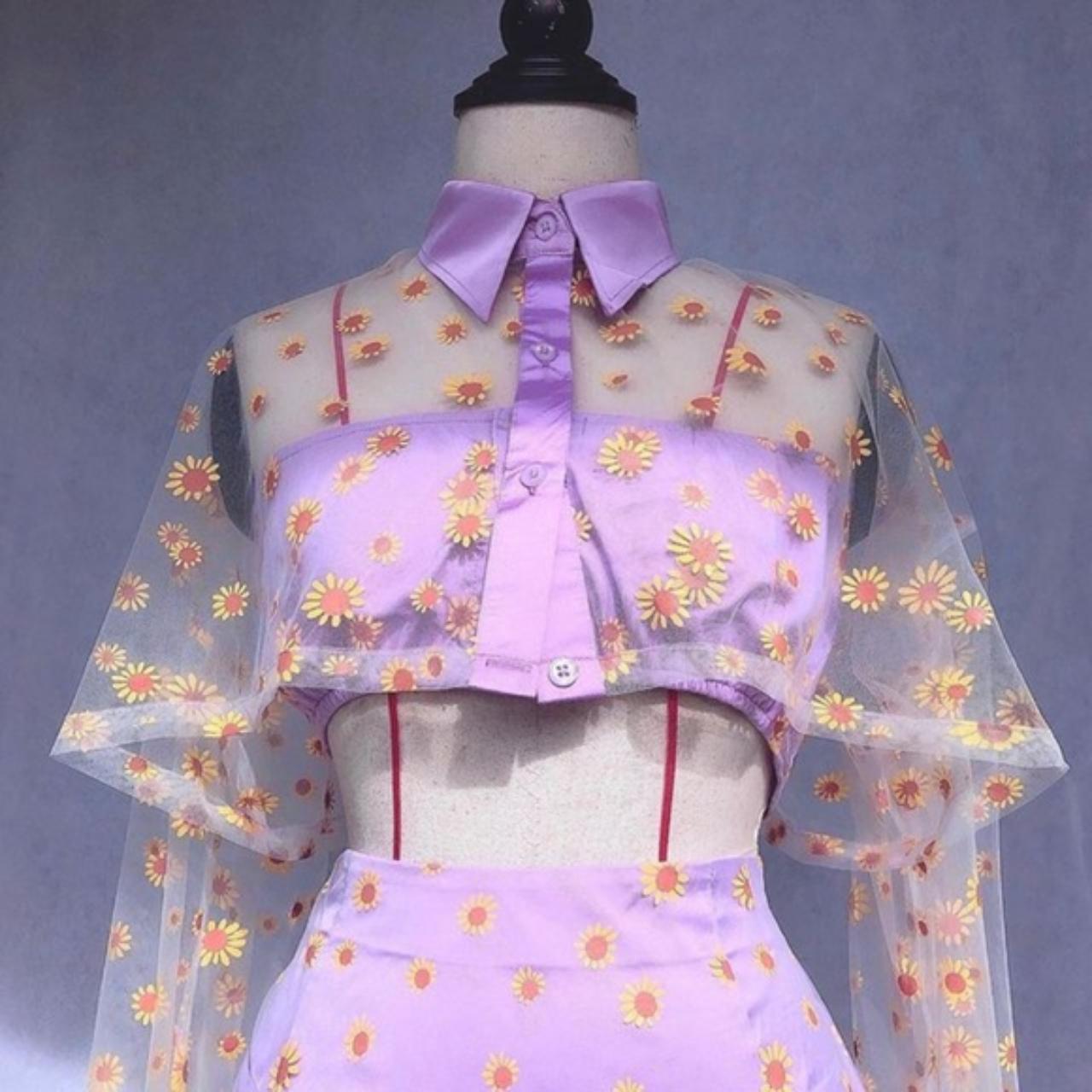 House of Aris Holy Daisies 3 piece skirt top coord... Depop