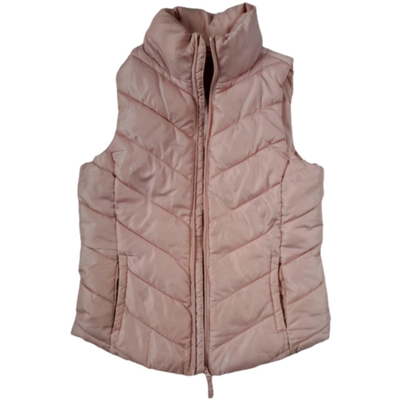 chevron zip front pink puffer vest Cute zip front... Depop