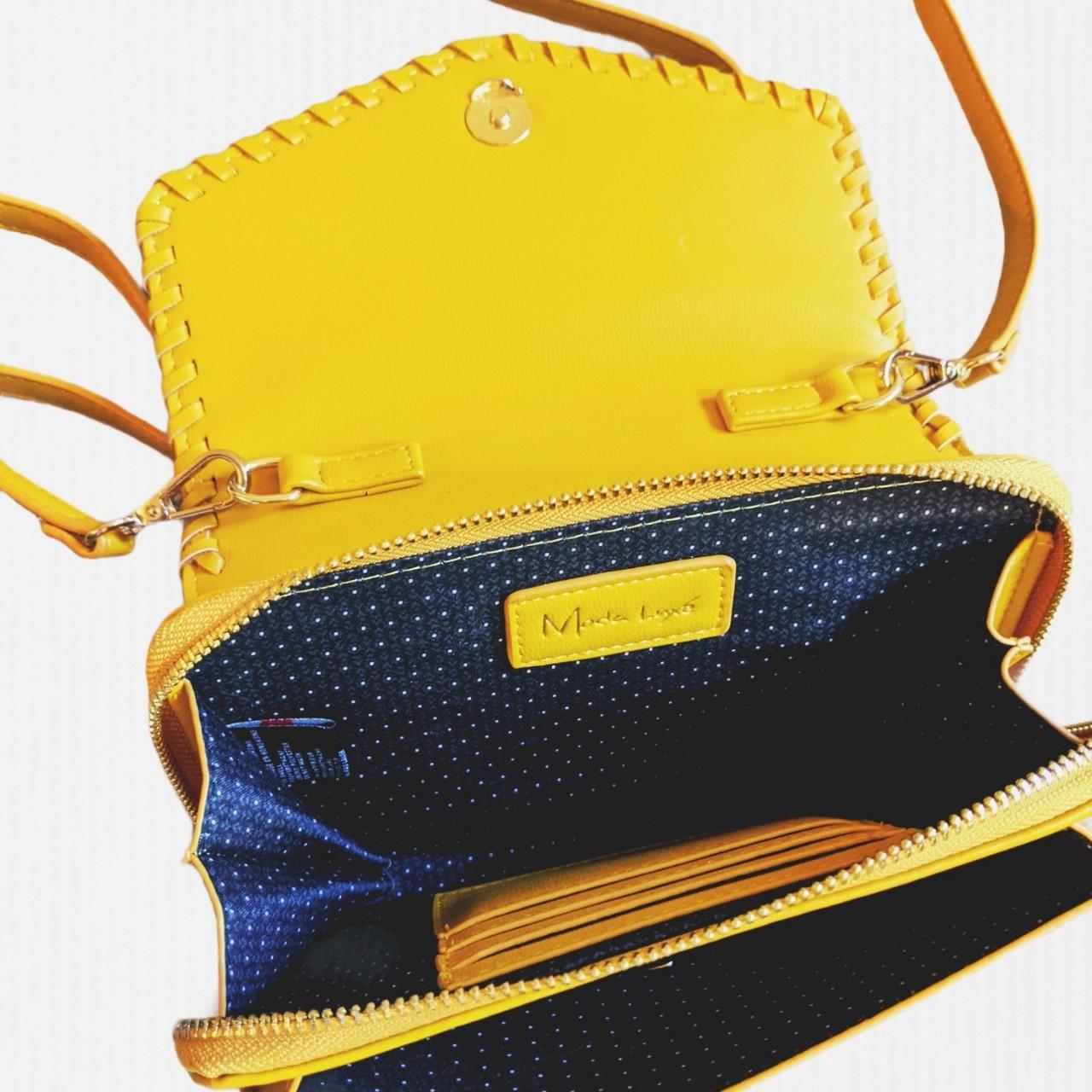 Yellow convertible handbag from Moda Luxe New w/o - Depop
