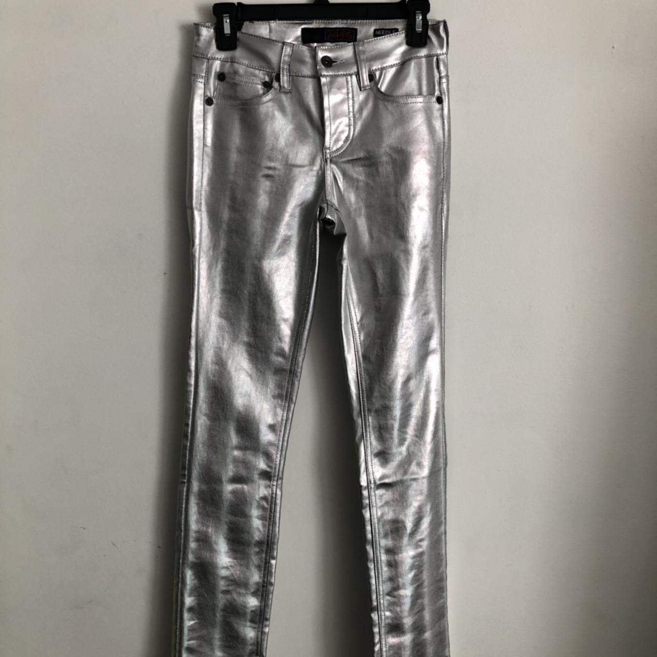 Men's Metallic Jeans, new without 26 waist, 30... - Depop