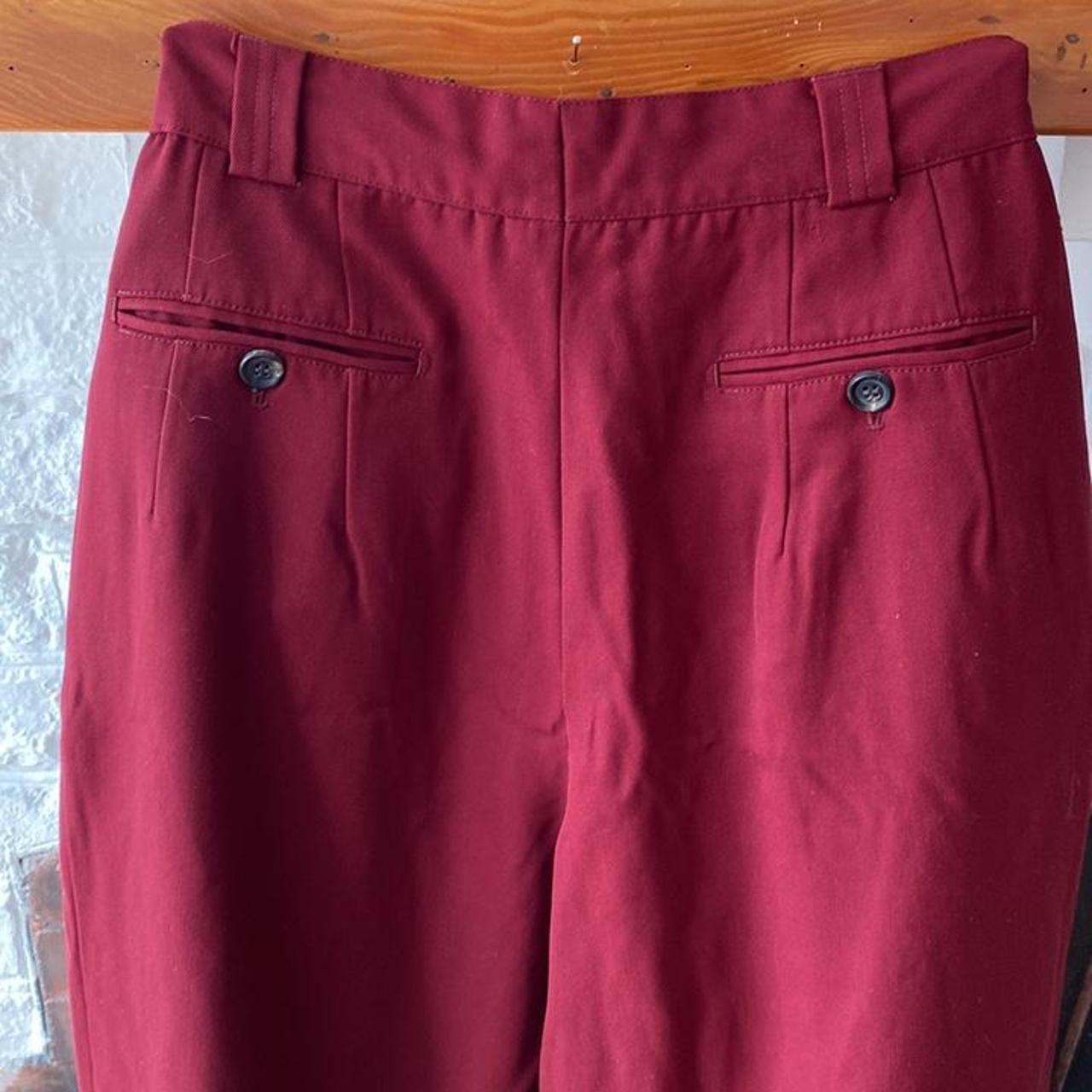 Hugo Boss Women's Burgundy Trousers | Depop