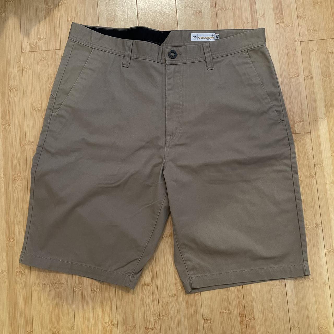 Volcom Men's Tan and Khaki Shorts | Depop