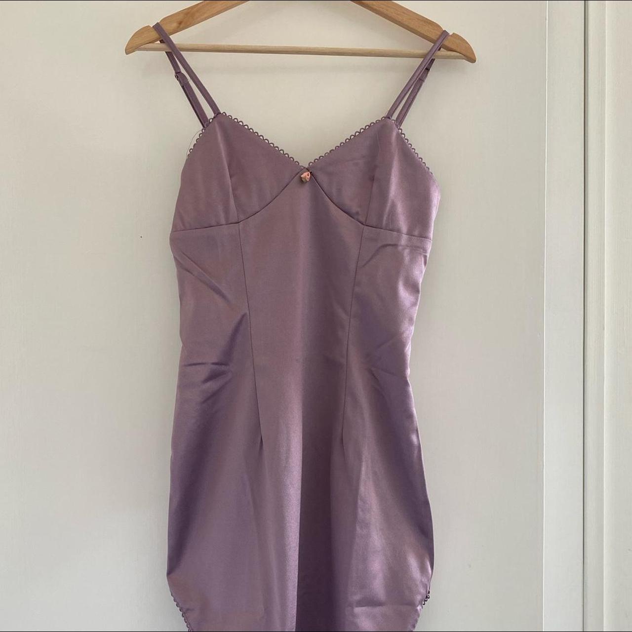 FREE POSTAGE stunning lilac silk cocktail dress😍😍... - Depop