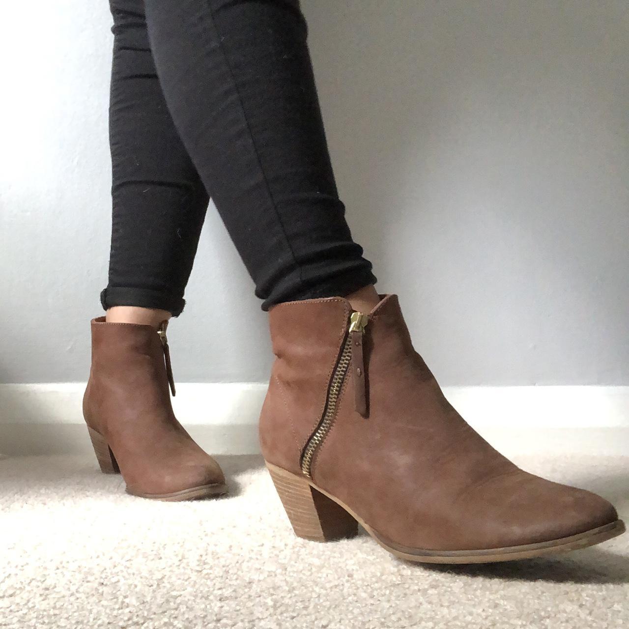 Jones Bootmaker Women's Brown Boots Depop