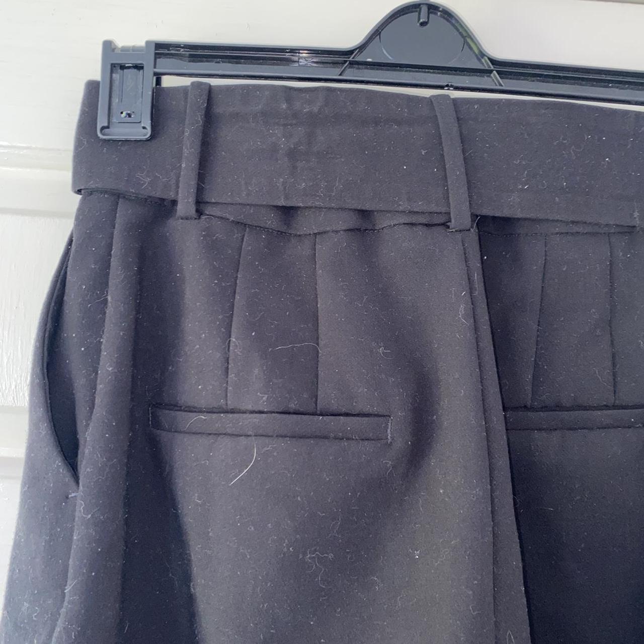 Zara highwaisted womens black work trousers with... Depop