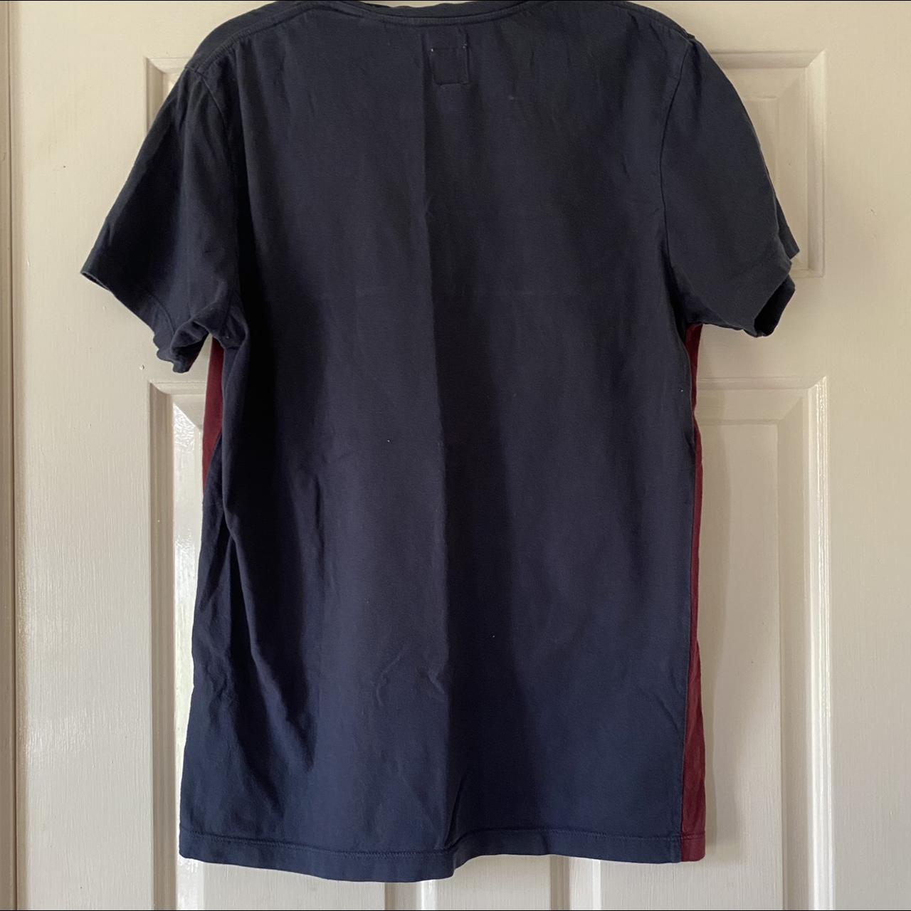 Men’s Jack Wills navy and maroon block tshirt with... Depop