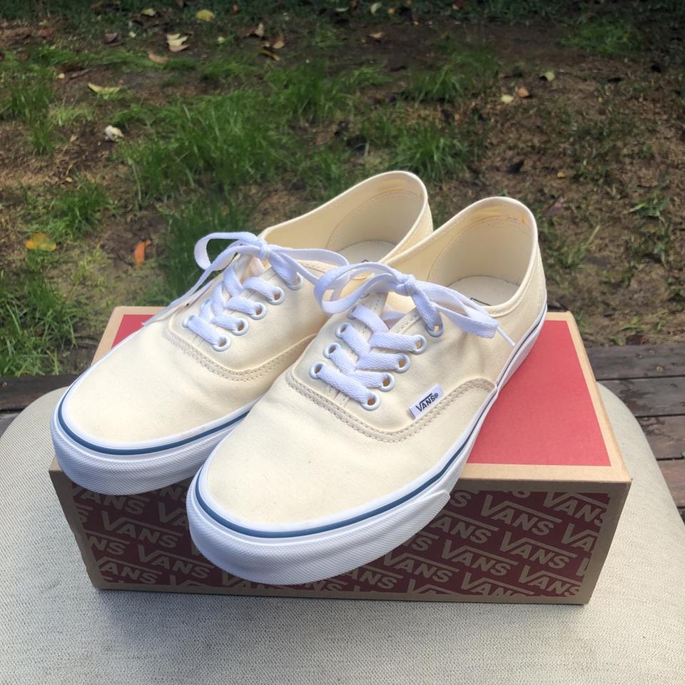 vans authentic cream blue