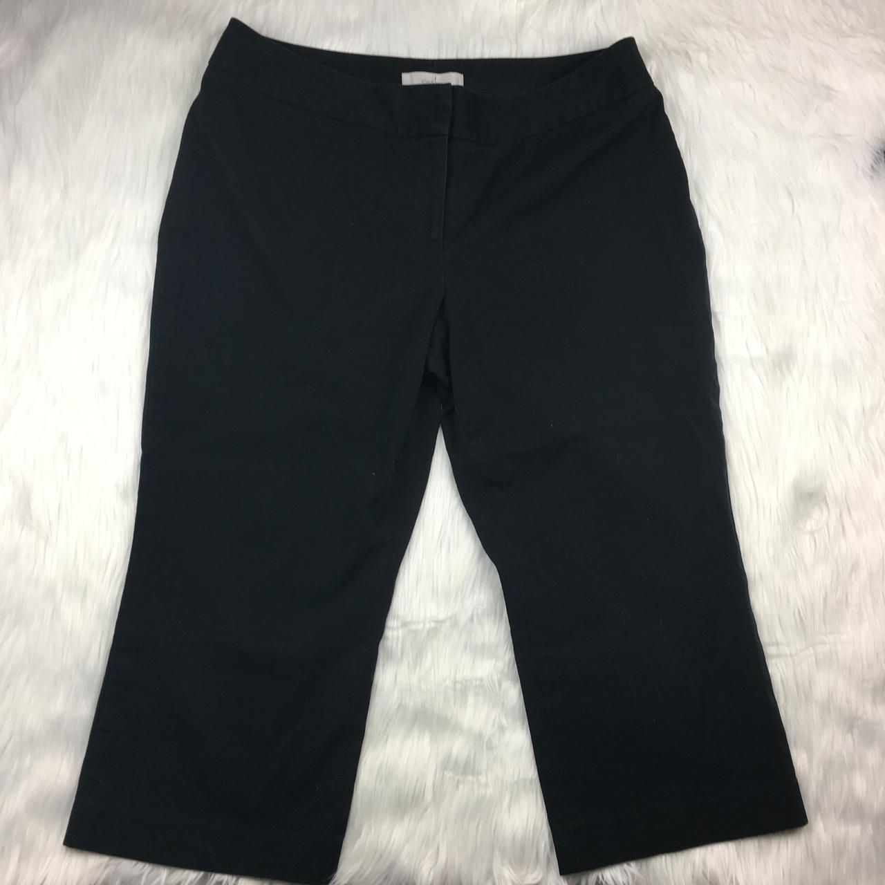 caslon (nordstrom) black capri pants. cropped... - Depop