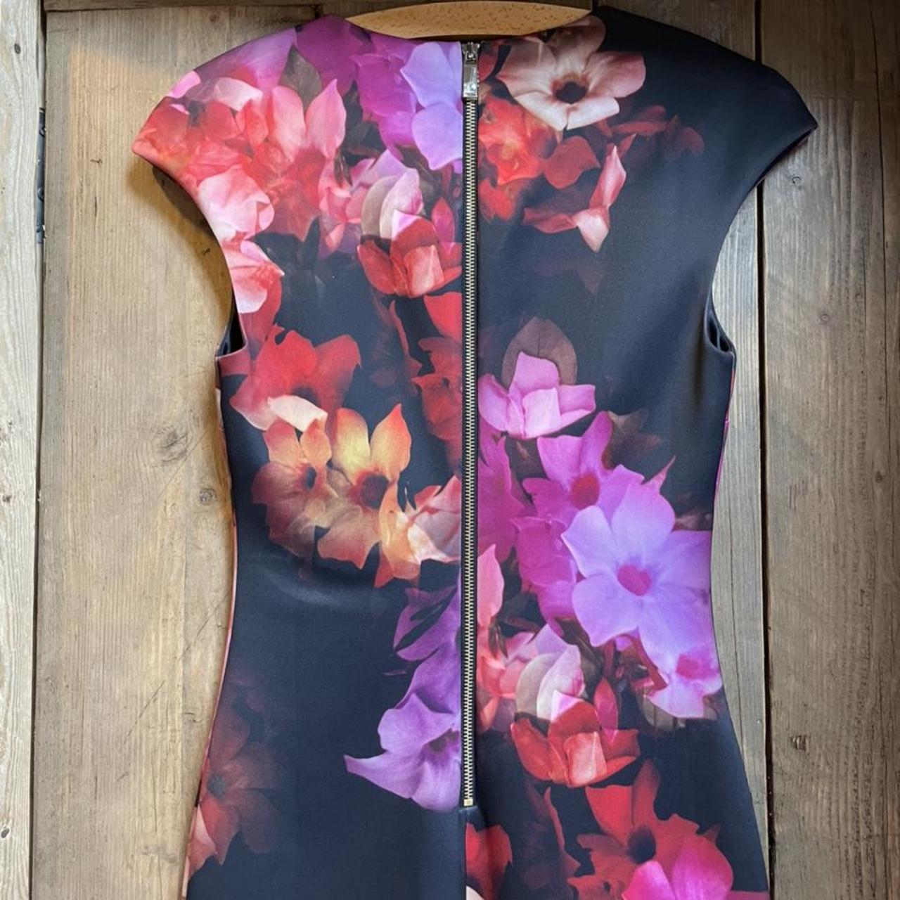 Ted Baker floral midi dress, worn once, perfect for... - Depop