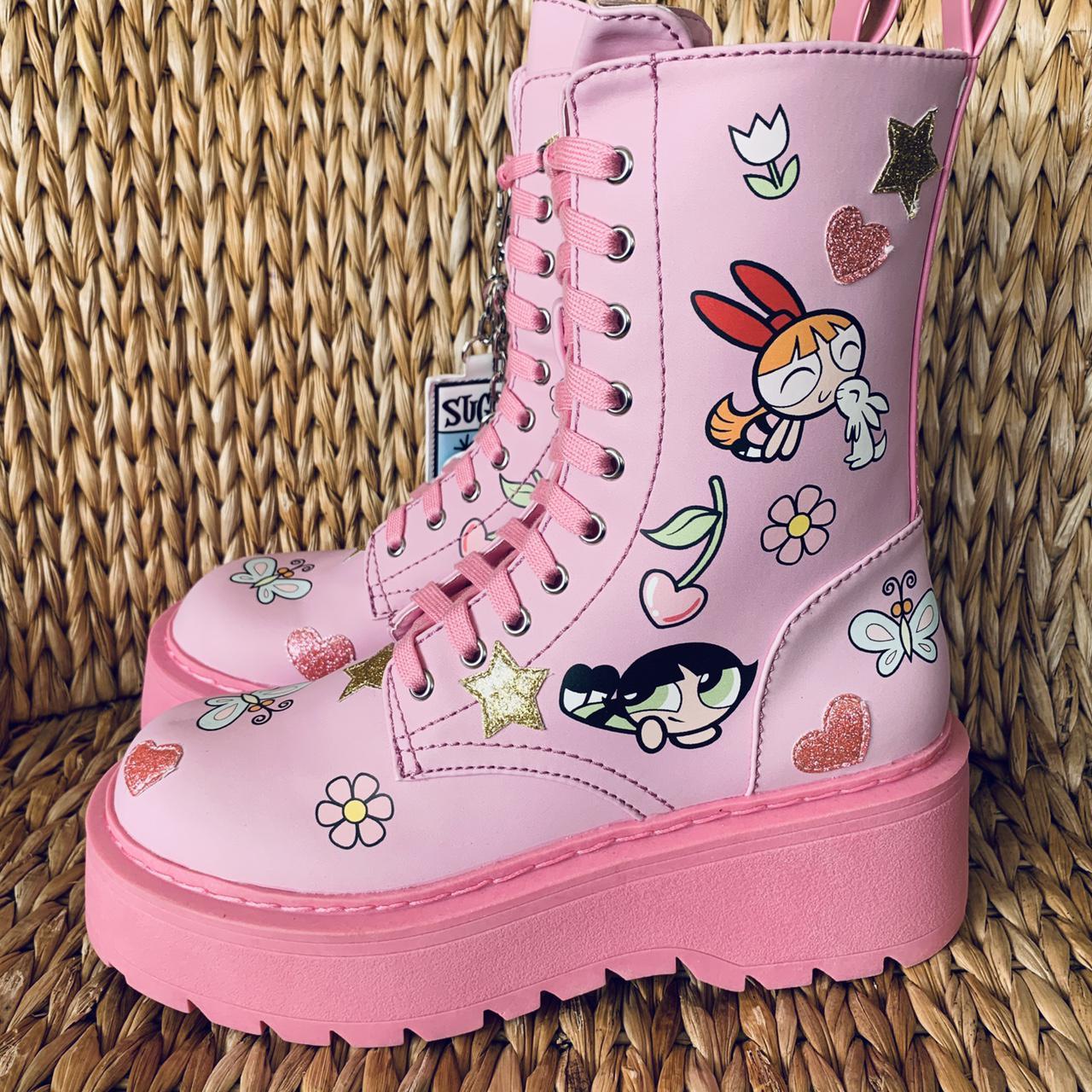 💗New 💥Power Puff Girls x Dolls Kill Combat boots.... Depop