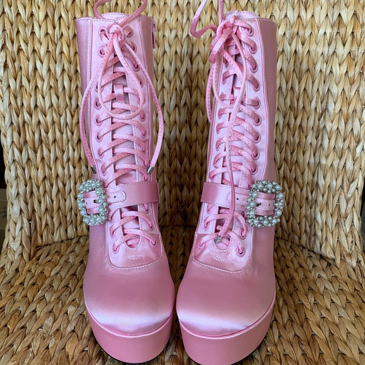 Cute cheap pink boots