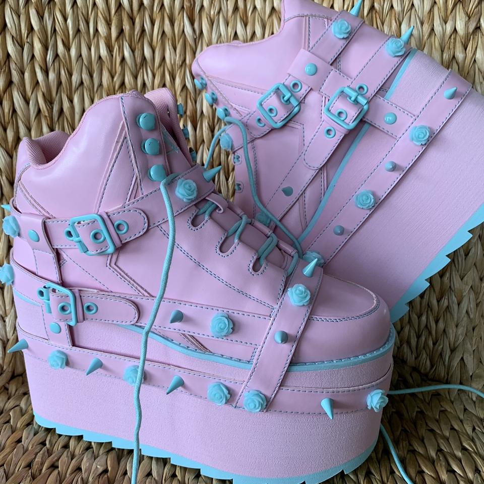 New YRU Pink Qozmo Bondage Roses Sneakers These - Depop