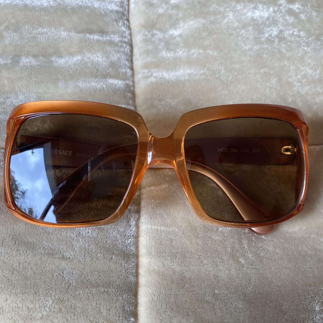 Versace Sunglasses orange, genuine and rare, in... Depop