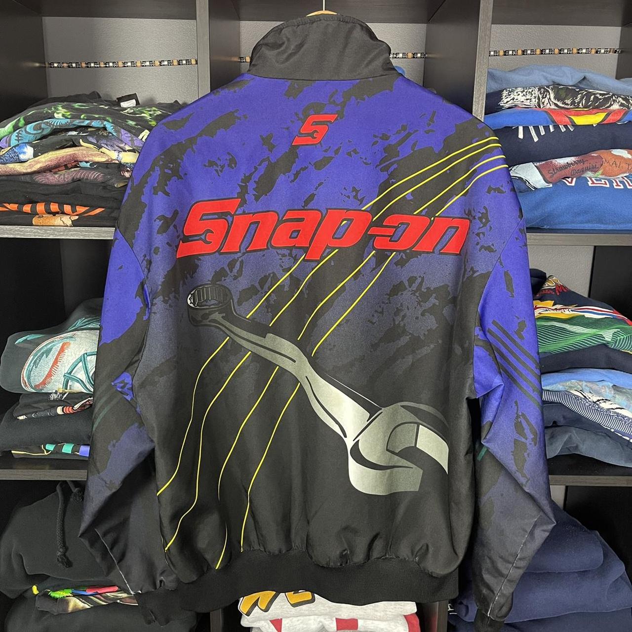 Vintage Racing Jacket Snap-on tools All over print... - Depop