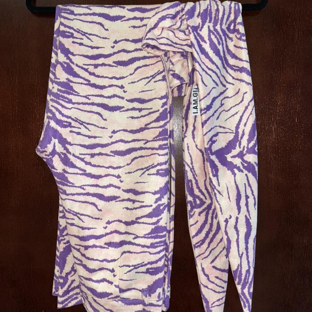 I am gia hot sale purple zebra pants