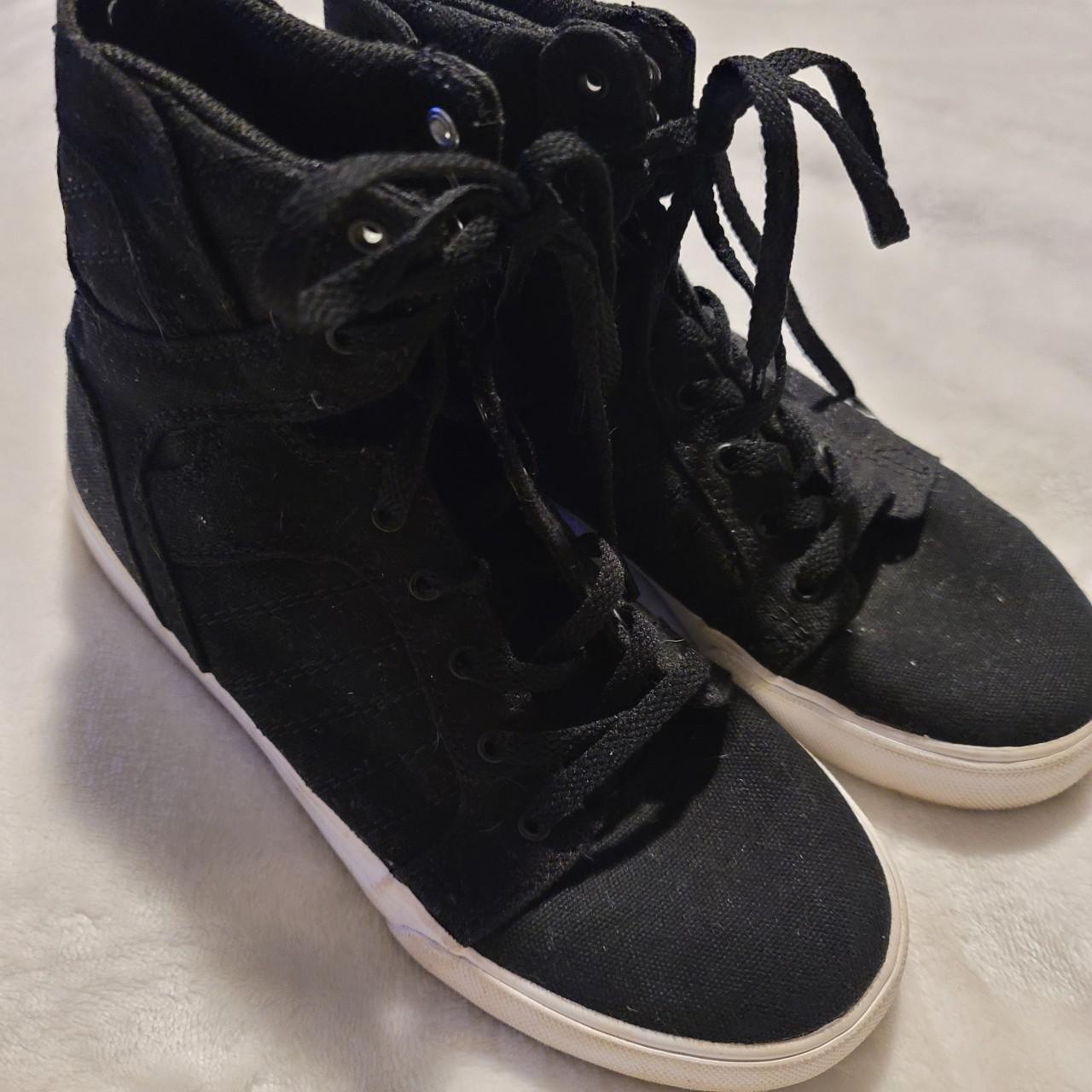 SUPRA Muska 001 Kids Black Hightops. Size 3. Worn a... - Depop