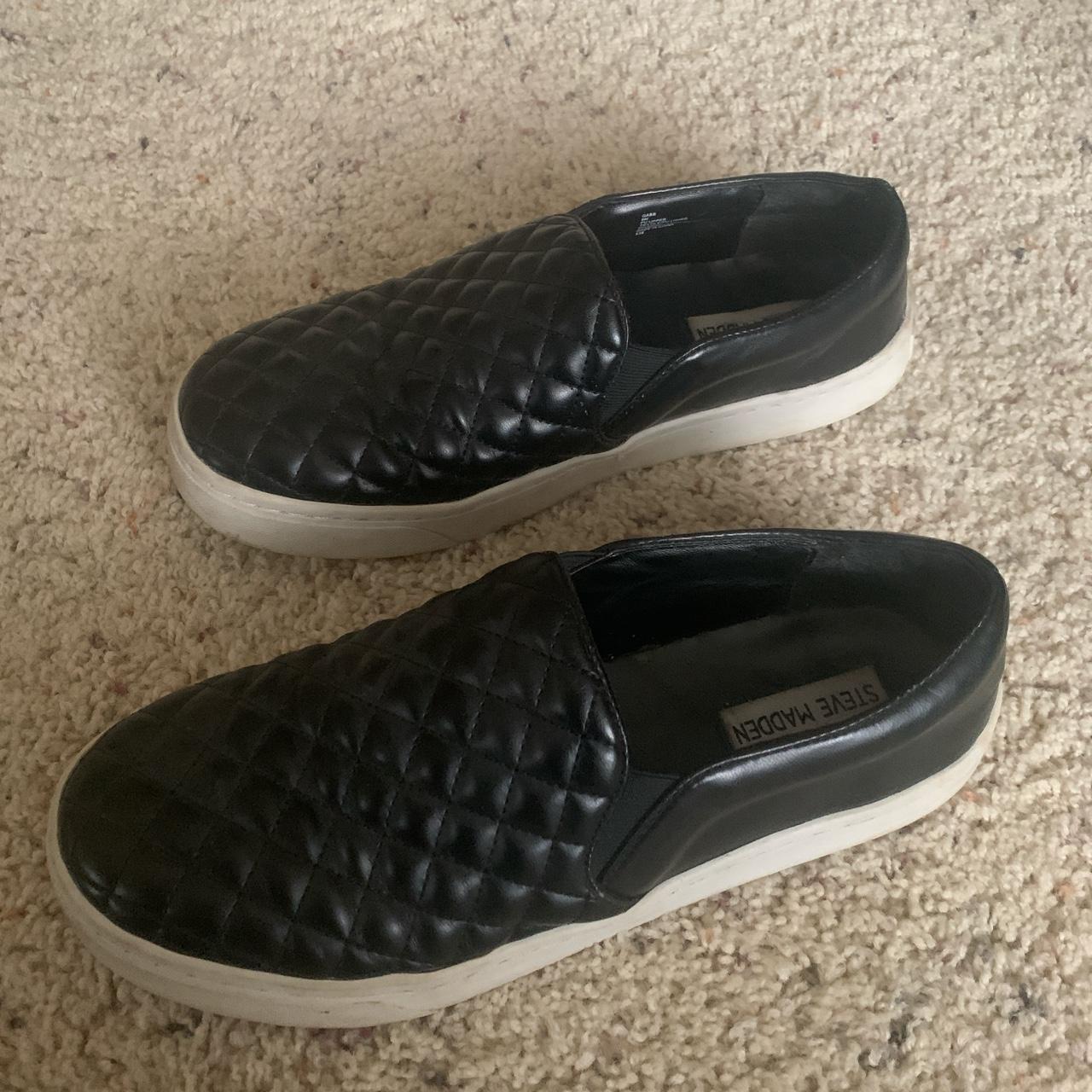 suede steve madden slip ons