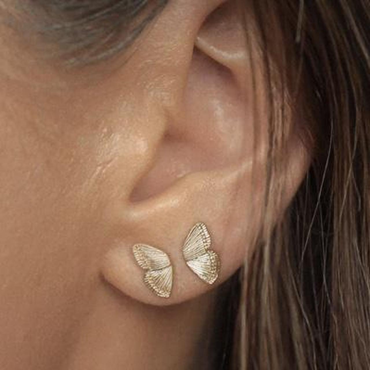 Five and Two jewelry Dani earrings. butterfly wing