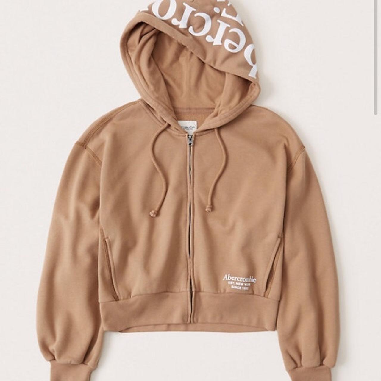 Abercrombie puff best sale sleeve hoodie