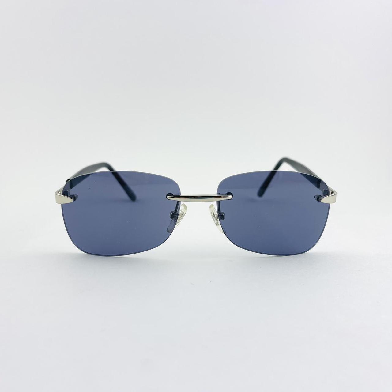 Authentic Y2k Rimless Square Vintage Sunglasses ... - Depop