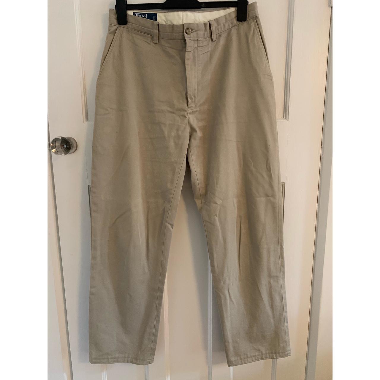 MENS 32”/32” Ralph Lauren Cream/Beige classic chino... - Depop