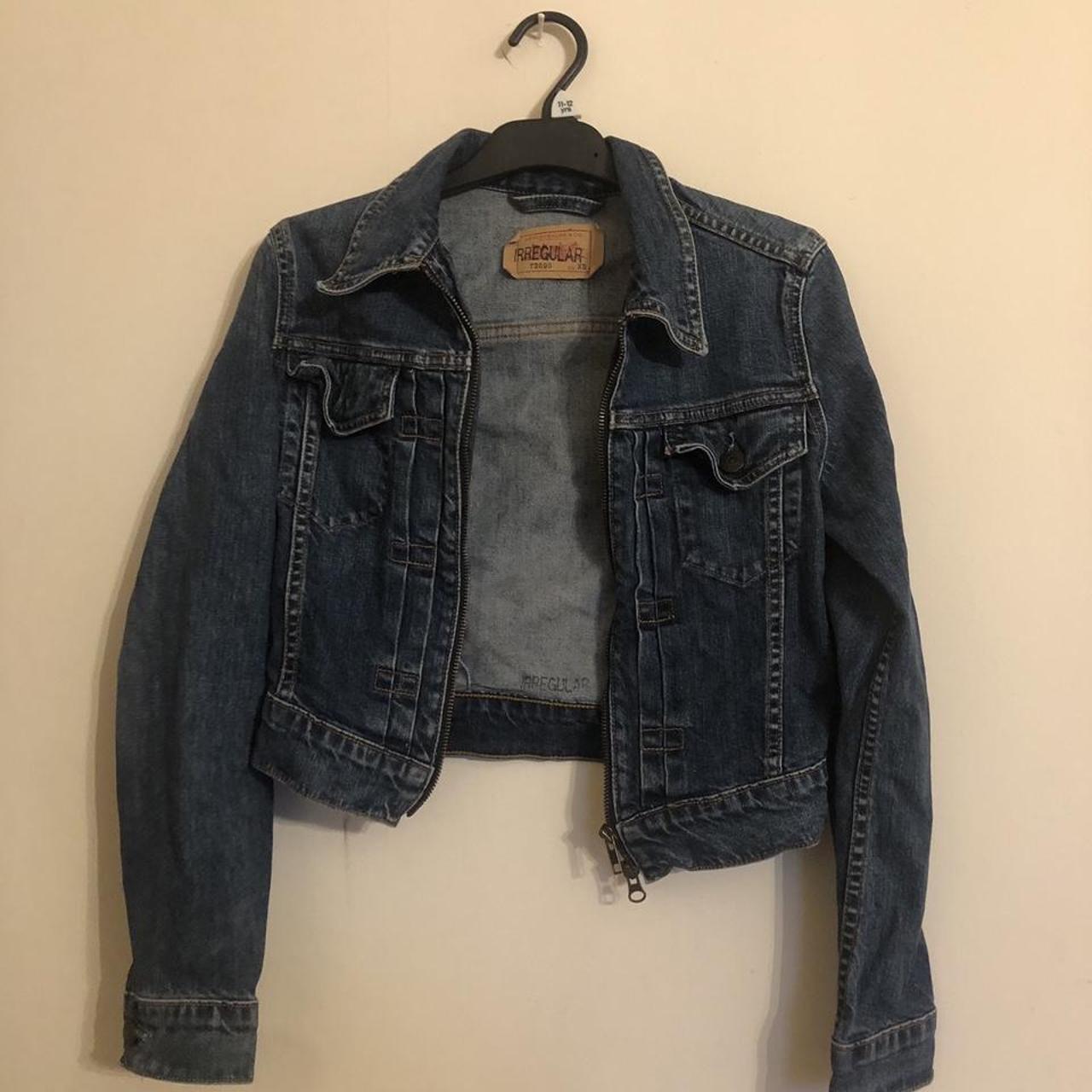 Levi denim jacket Cropped Levi’s denim jacket -... - Depop