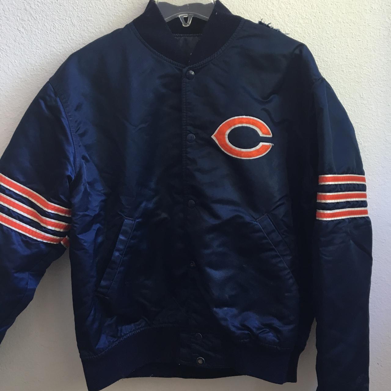 Vintage Starter Chicago Bears Satin Jacket Size - Depop