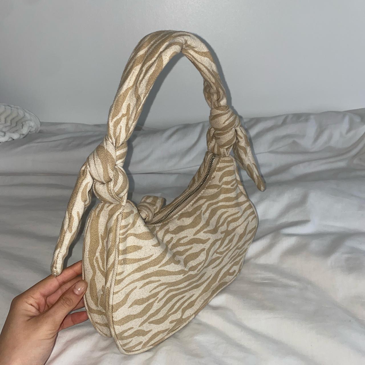 Zara zebra print knotted shoulder bag Thick