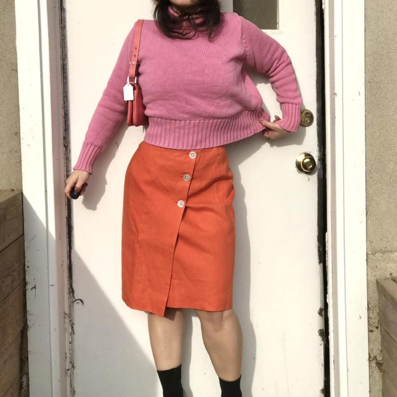 ralph lauren orange skirt