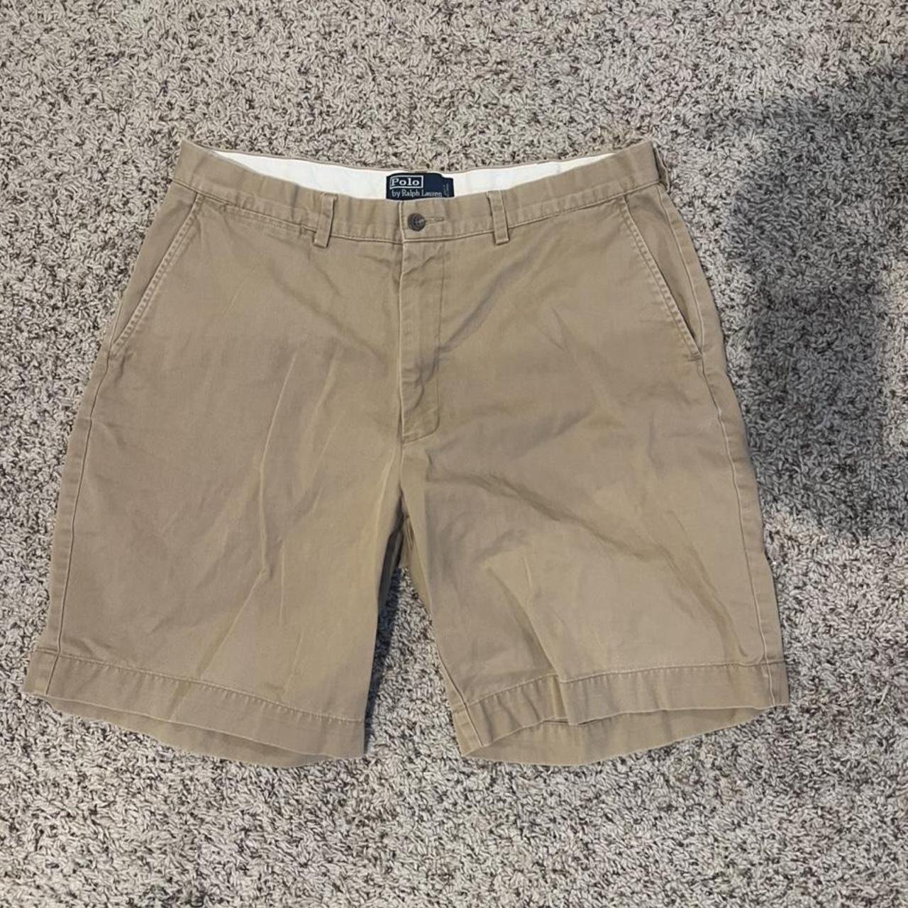 Polo Ralph Lauren Khaki Shorts - Size 36 - 9” inseam - Depop