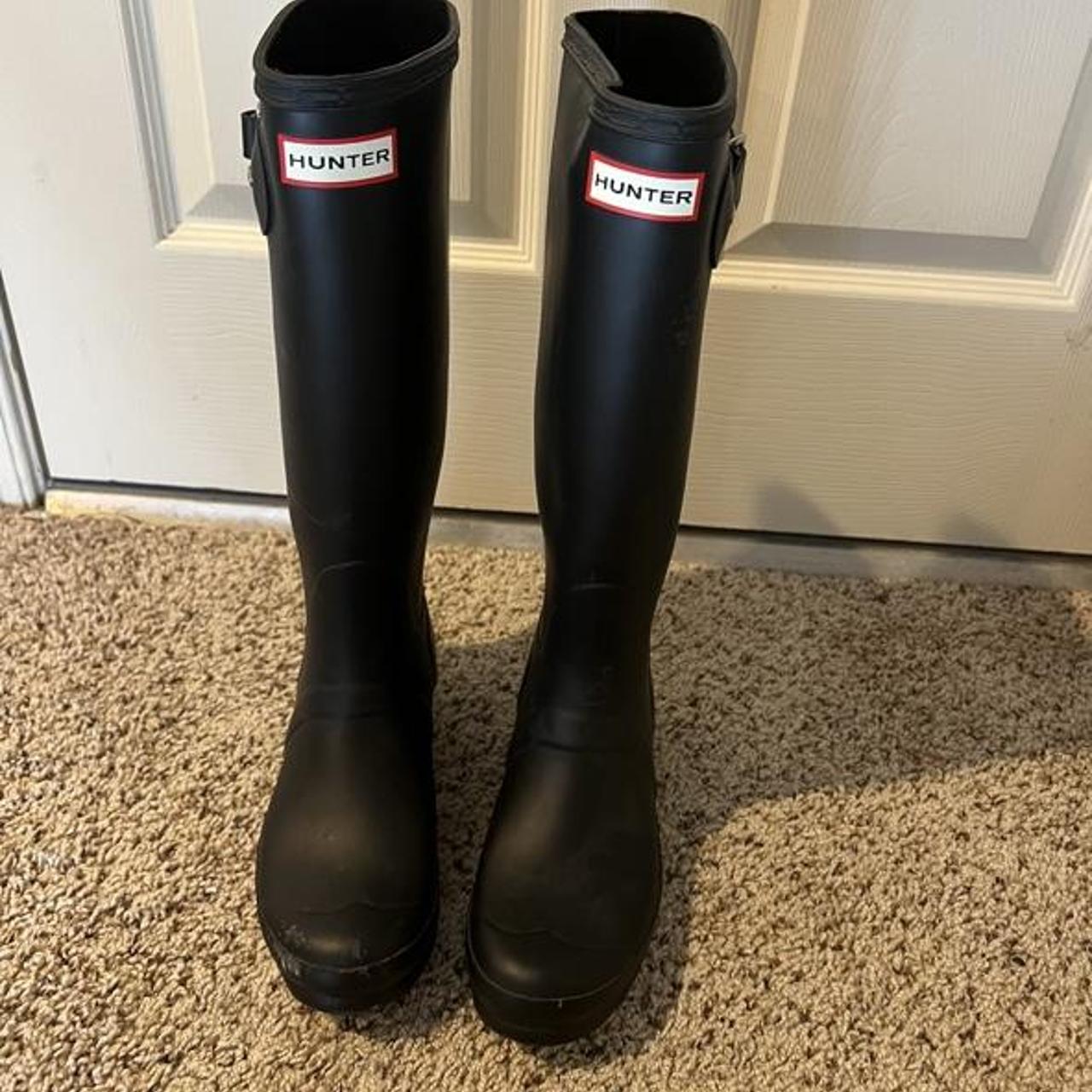 Black Hunter Rain Boots - Size... - Depop