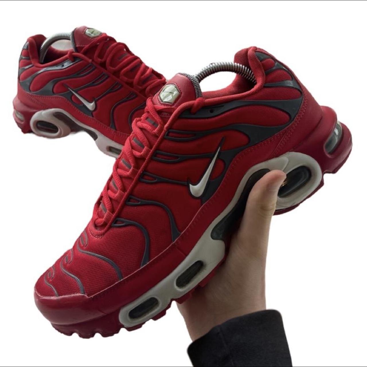 mens nike red and white shoes