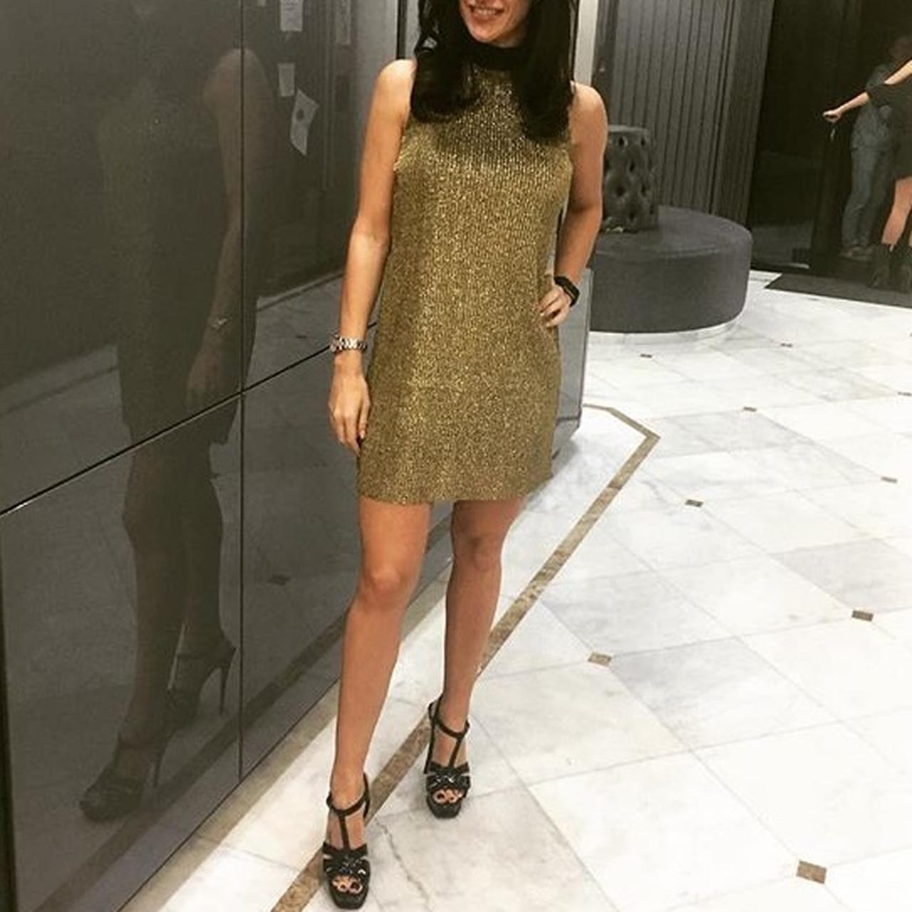 zara gold sparkly dress