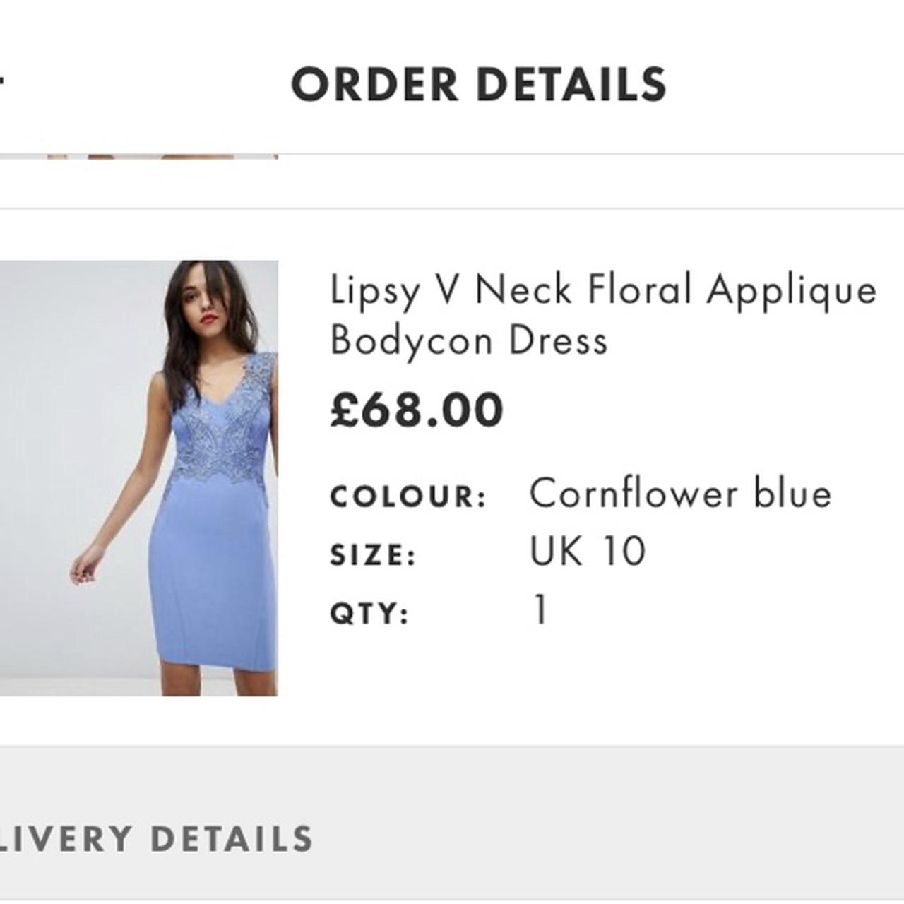 Lipsy cornflower lace bodycon sale