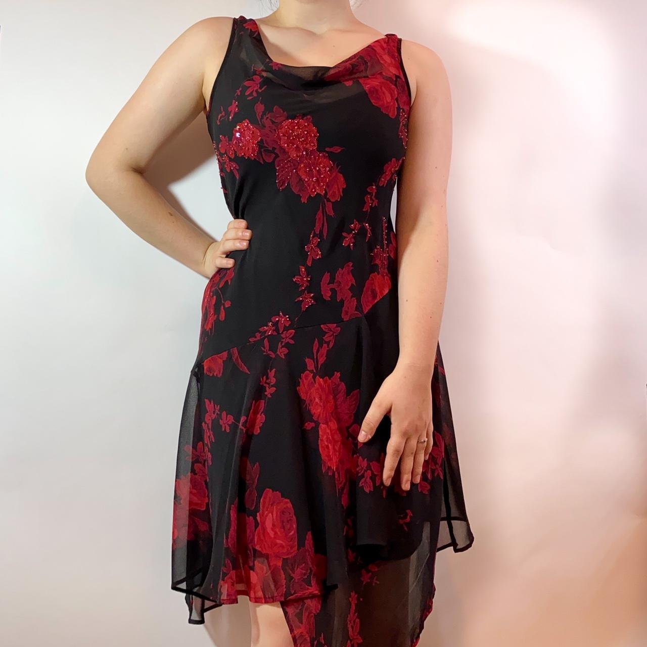 Women's Red and Black Dress