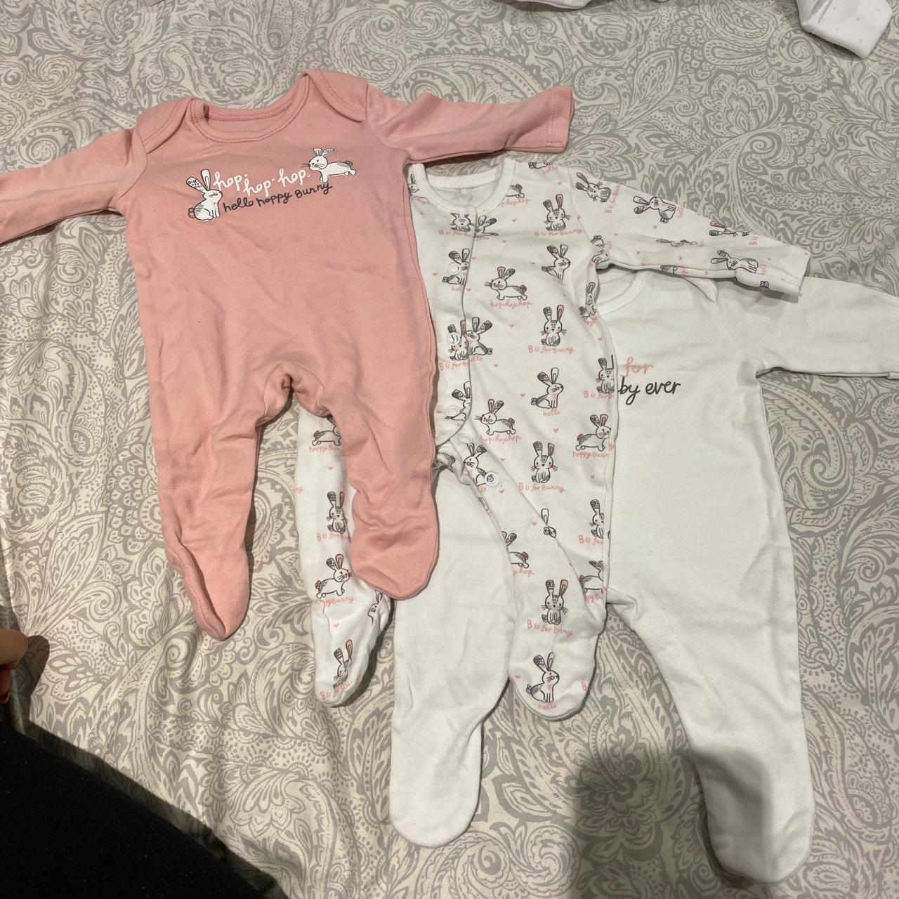 Tiny baby girl store sleepsuits