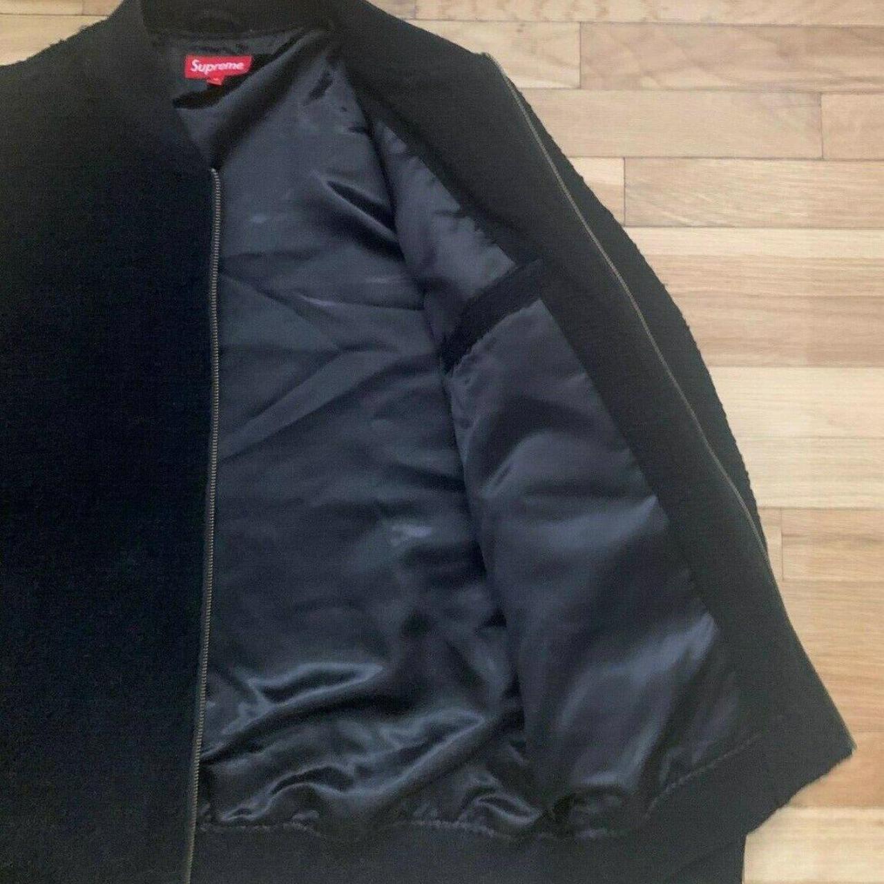 SUPREME Boucle Varsity Jacket XL Black 16SS. - Depop