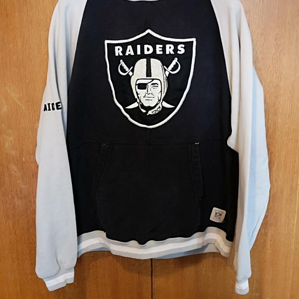 Vtg Reebok NFL Oakland Raiders Pullover Hoodie Sweatshirt Sz. 