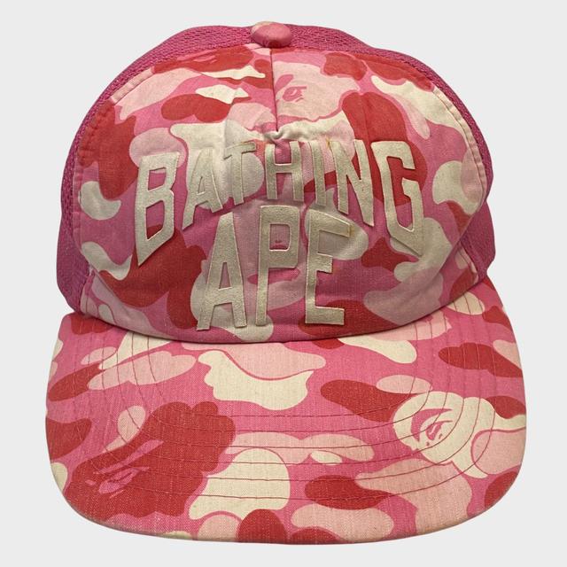 Bape OG '06 Pink Camo Trucker Cap - One... - Depop