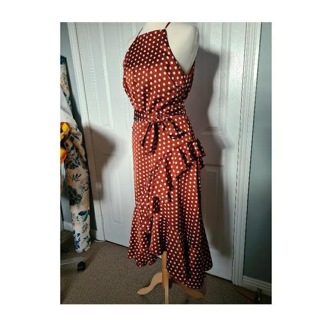 Forever unique tan sales polka dot dress