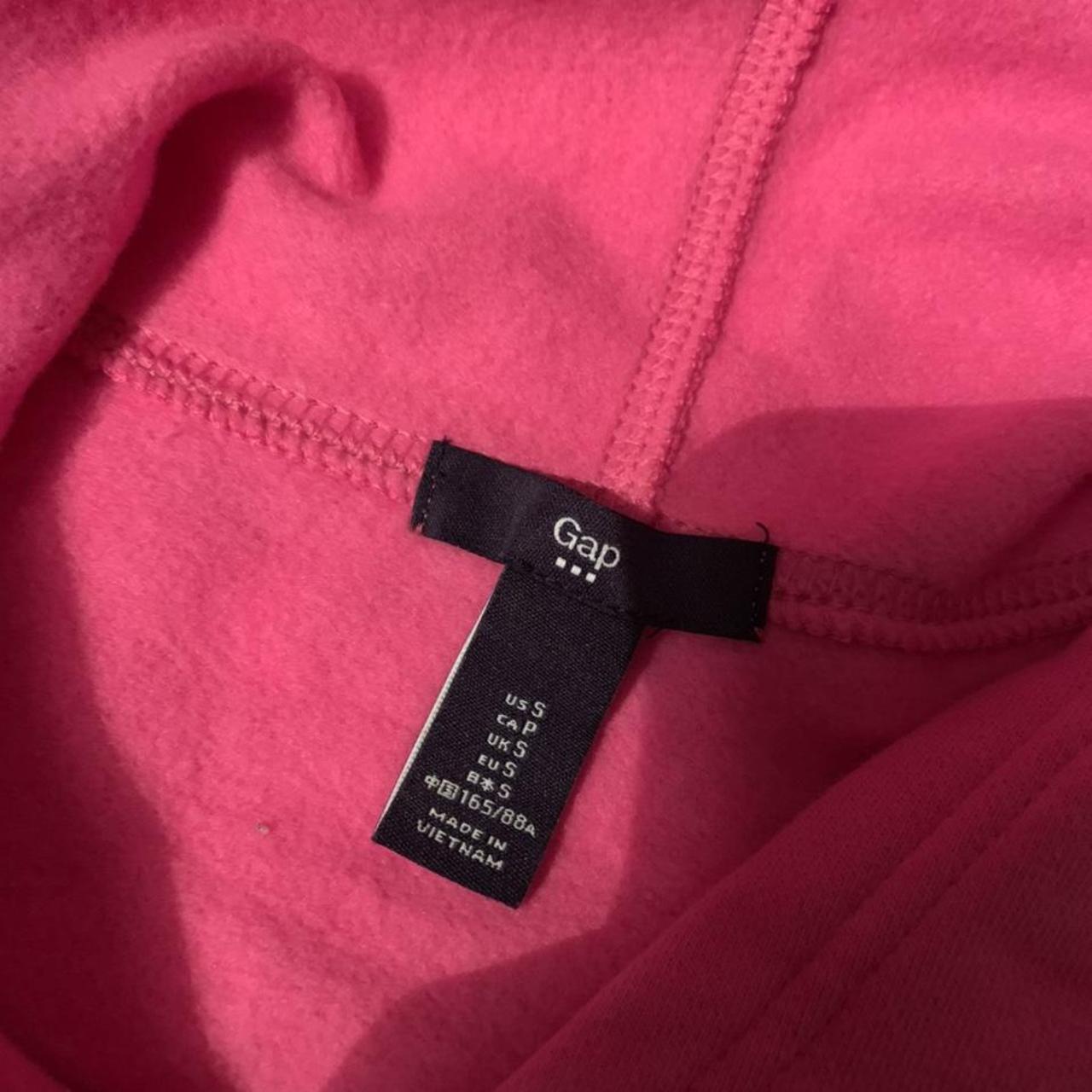 Vintage hot Pink GAP hoodie/sweatshirt with... - Depop