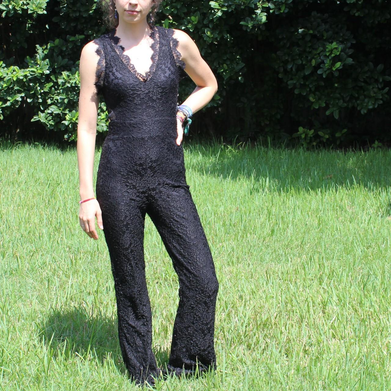 venus black lace jumpsuit