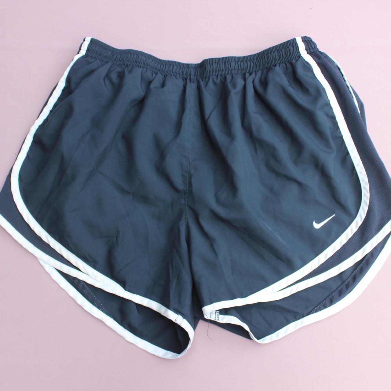 Nike Dri-fit black and white exercise shorts. Size... - Depop