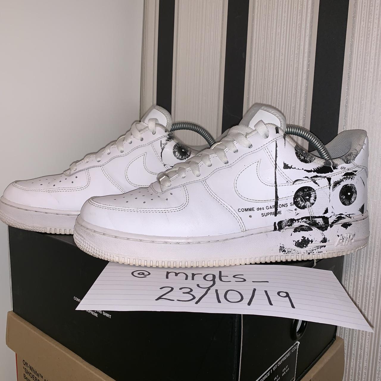 Supreme x CDG x Nike Air Force 1 RARE SHOES. Size