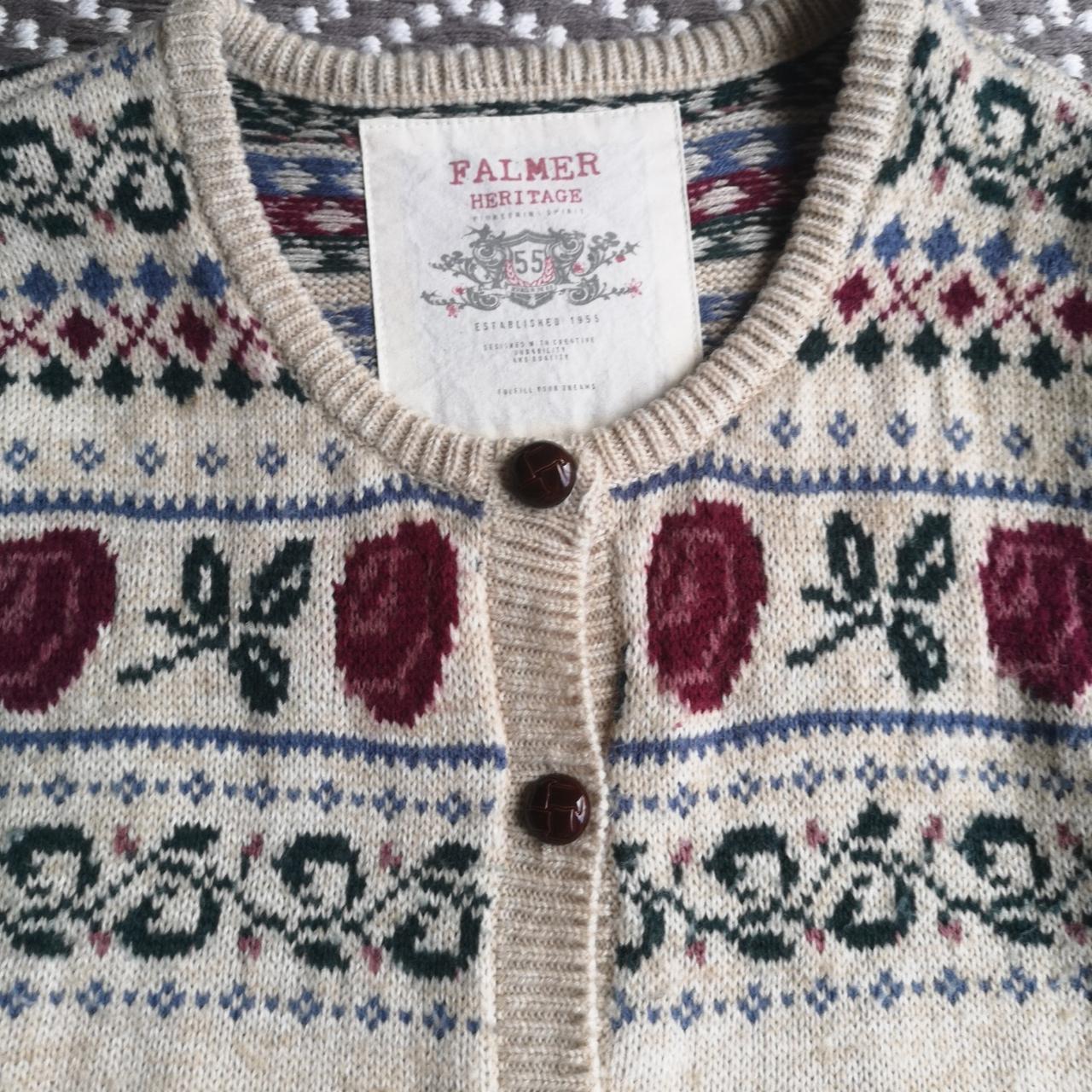 Vintage Falmer Heritage crop cardigan Size UK 14