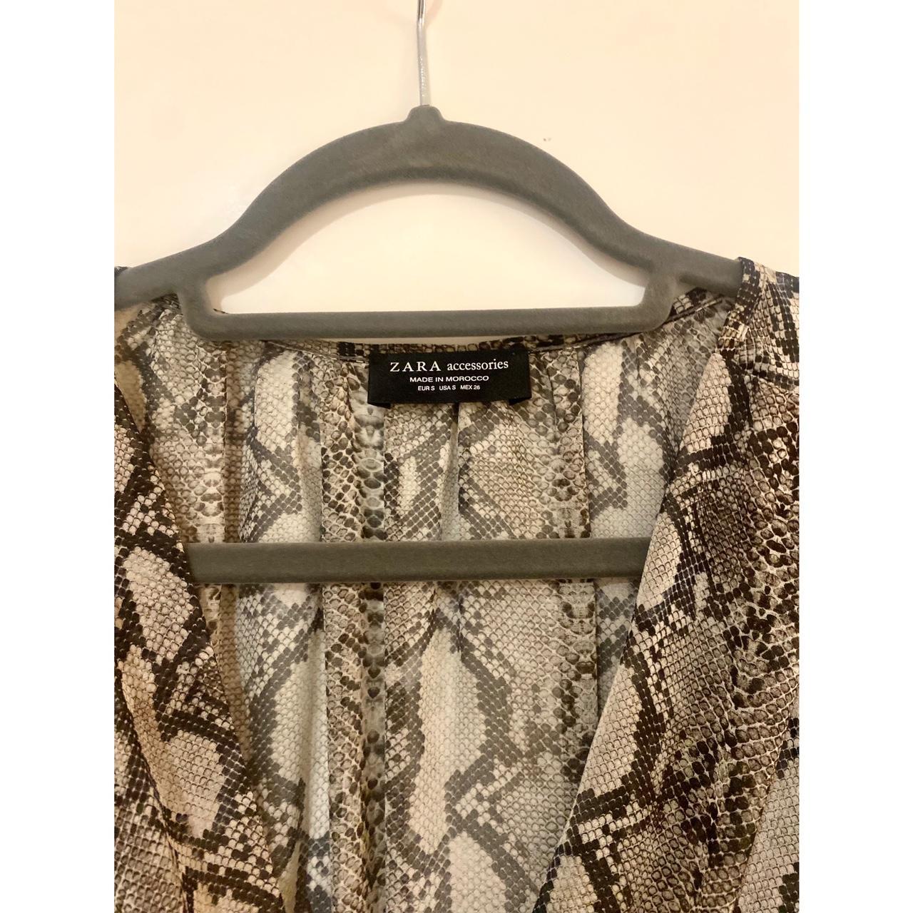 Zara snake print bodysuit. Size S. only worn once or... - Depop