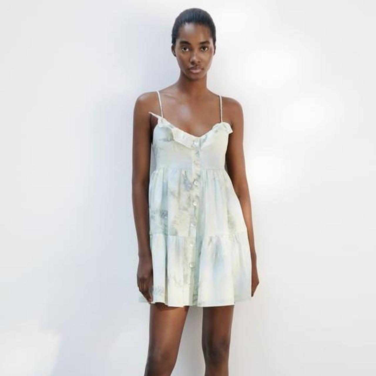 zara strappy tie dye dress