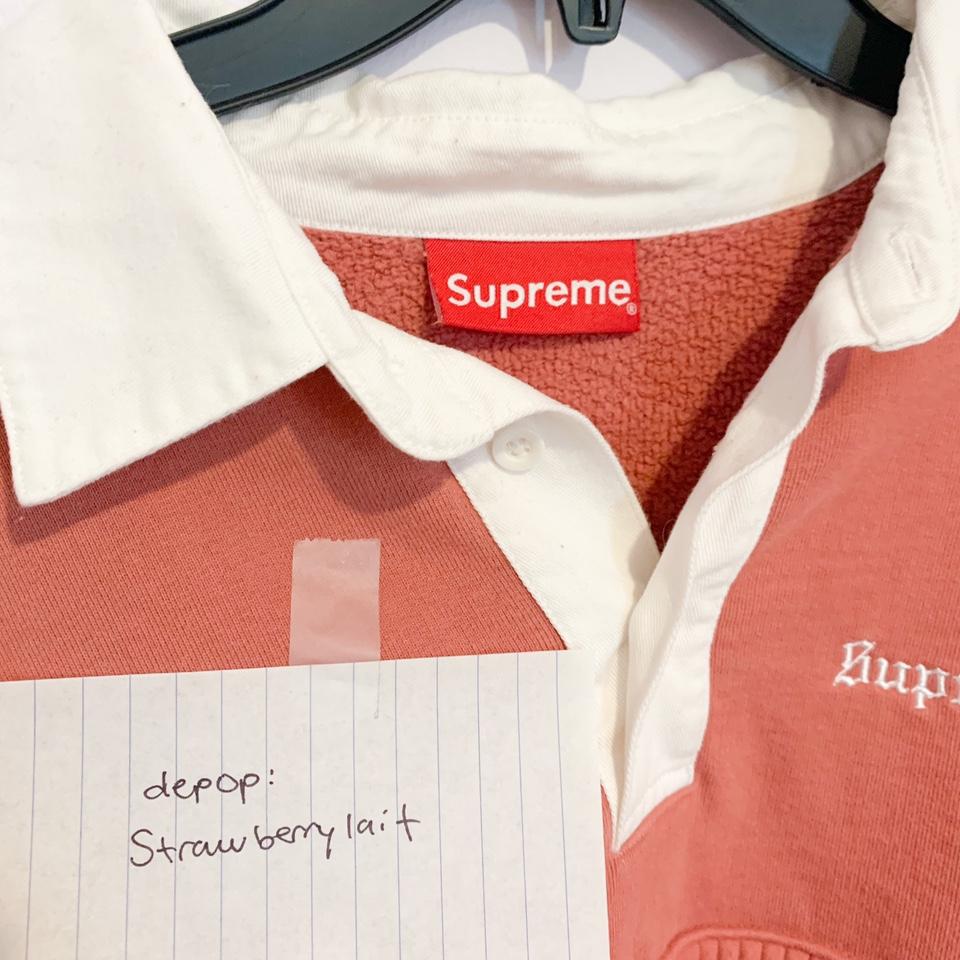 Supreme Rugby Rose Sweatshirt [SS18] Cotton fleece... - Depop